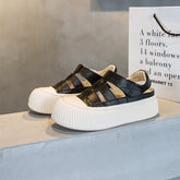 Tacones con velcro y suela de michelín para mujer, súper populares